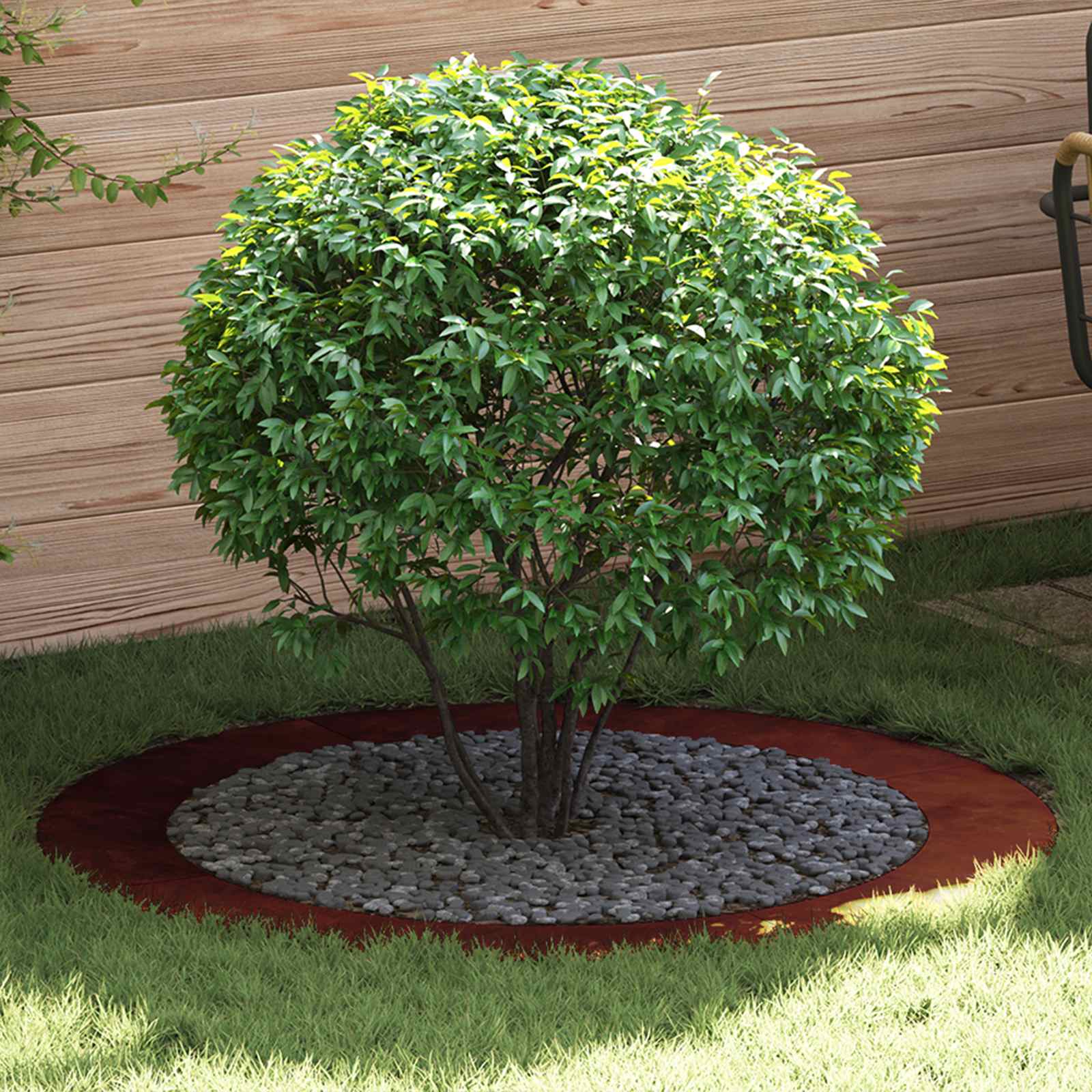 passende for Flat Tre Ring Brun Ø90 / 120 cm Cortenstål vidaXL