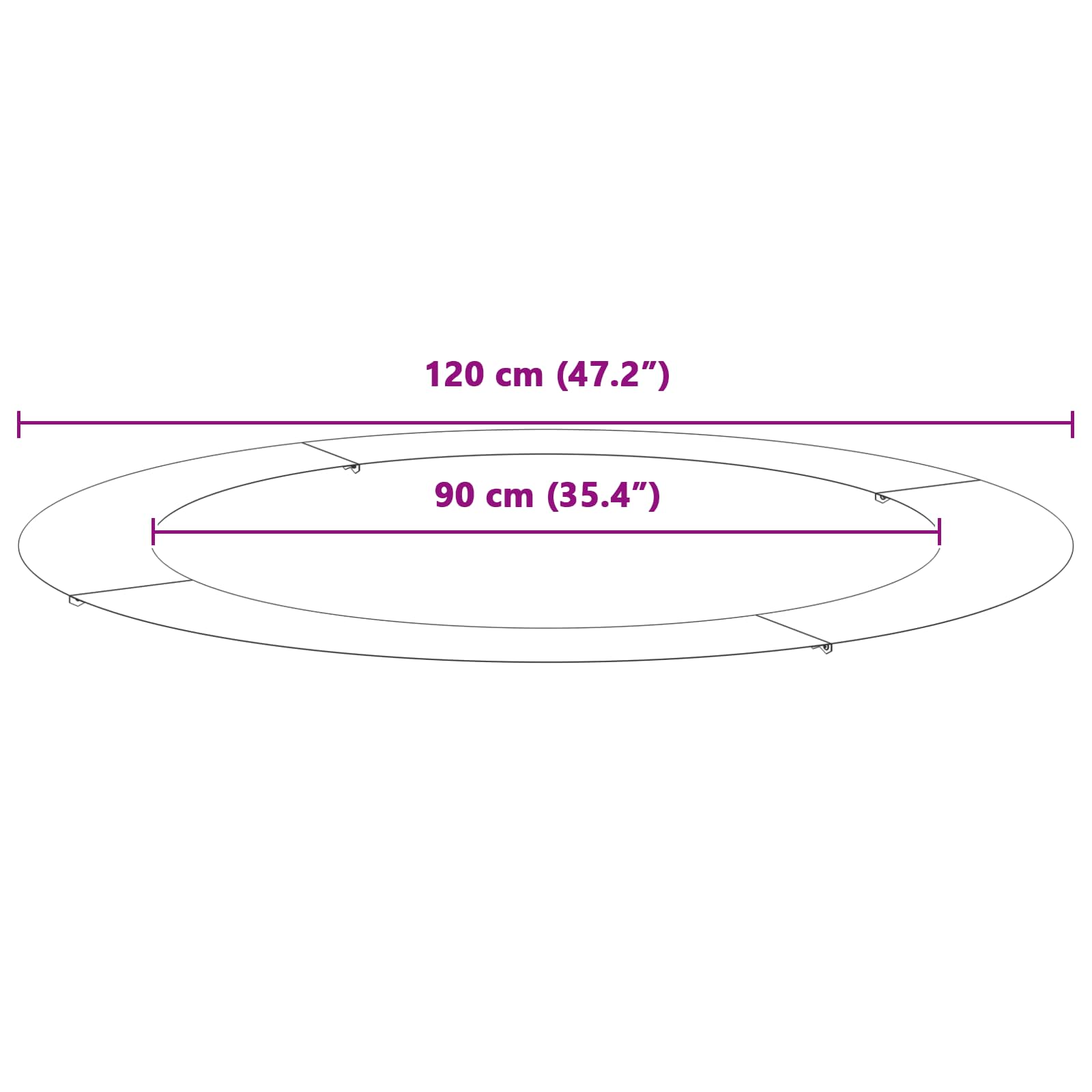 passende for Flat Tre Ring Brun Ø90 / 120 cm Cortenstål vidaXL
