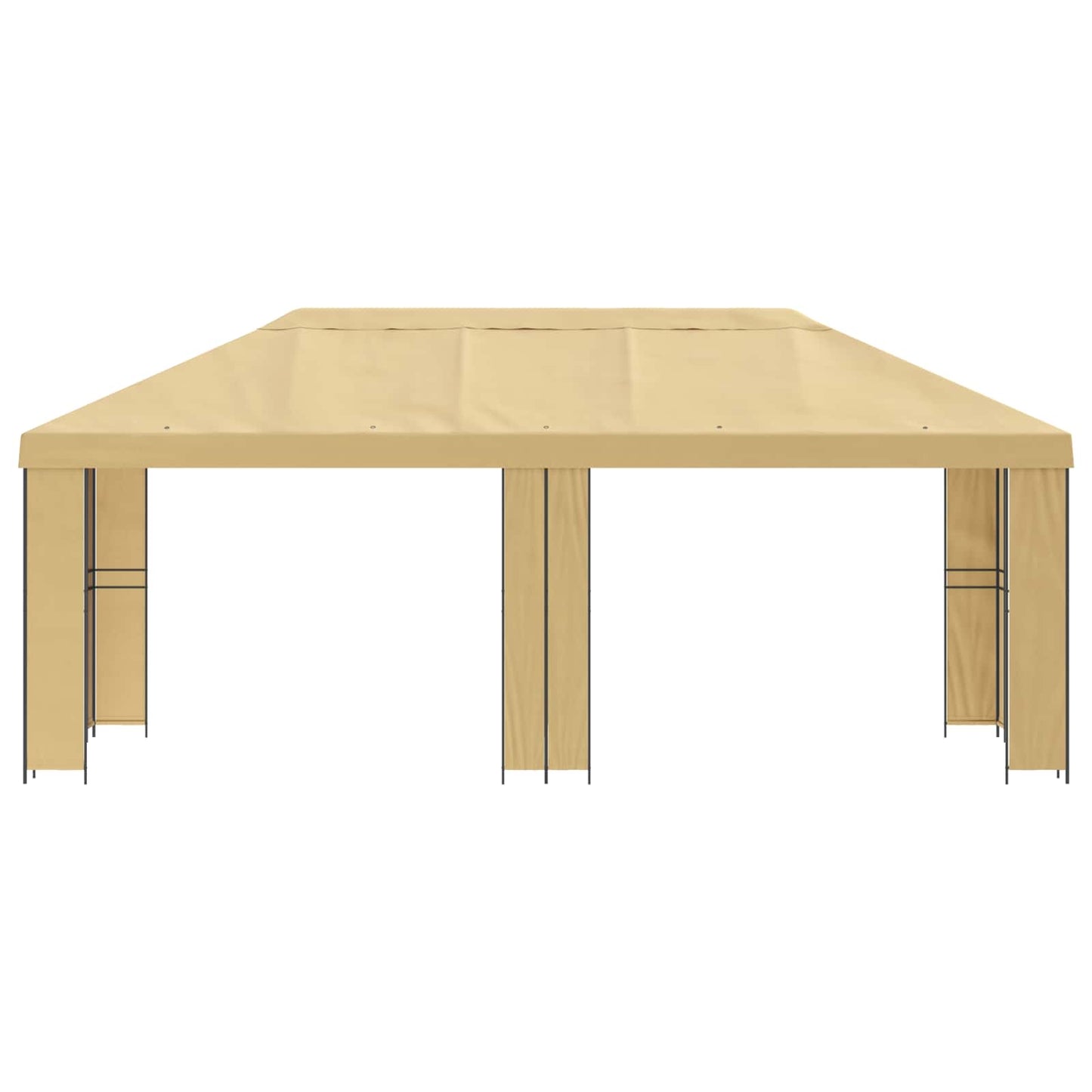 Hage Gazebo 6 x 3 m Krem Polyester og stål 190