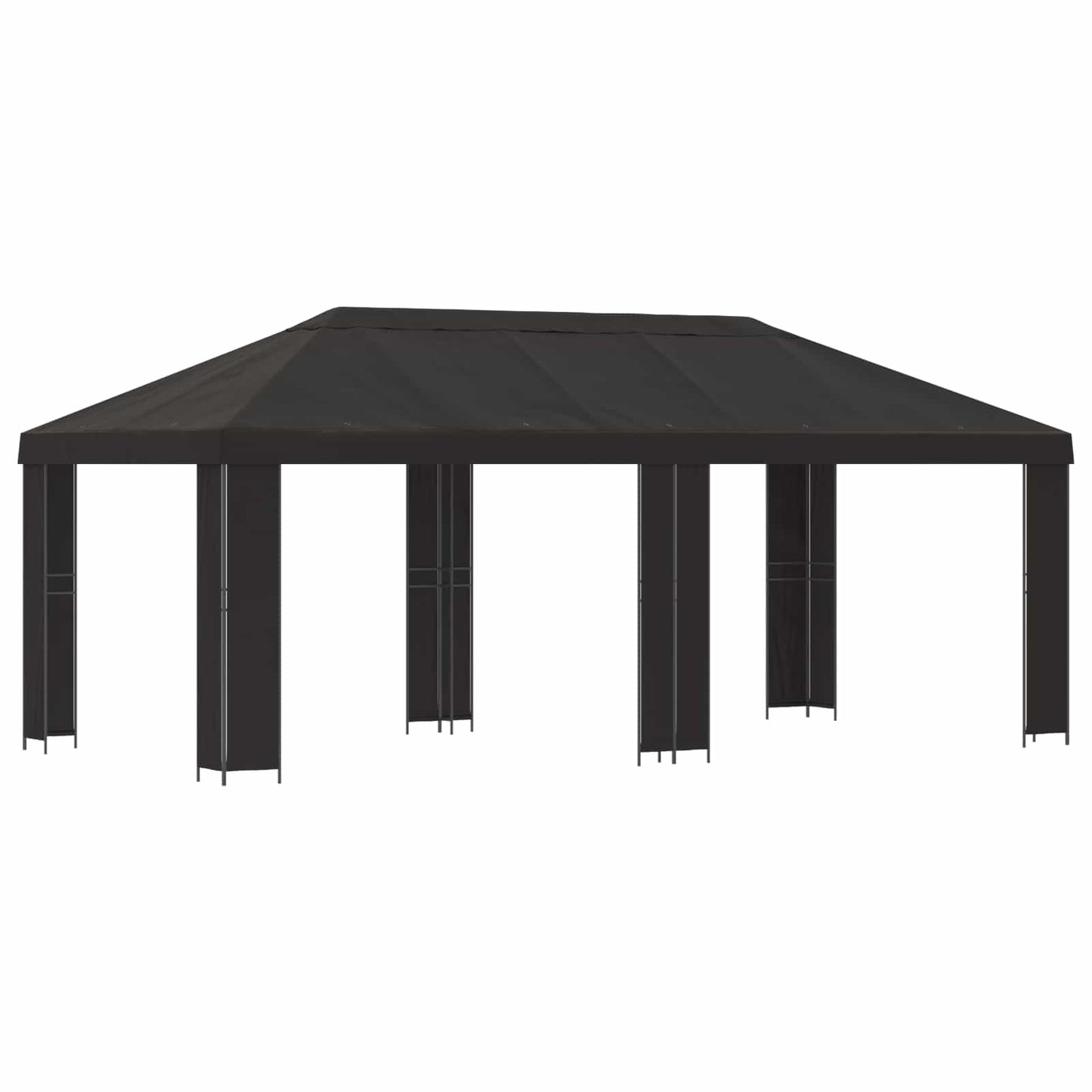 Hage Gazebo 6 x 3 m Antrasitt Polyester og stål 190