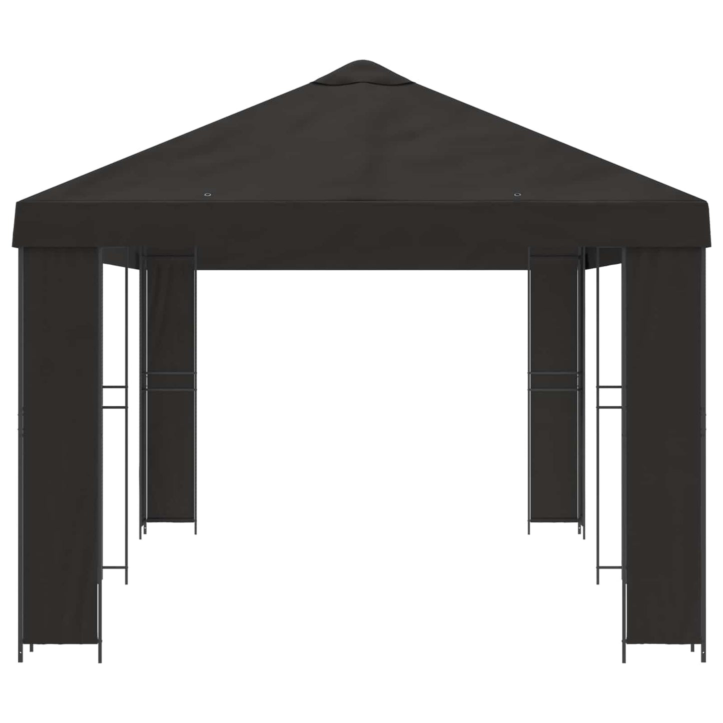 Hage Gazebo 6 x 3 m Antrasitt Polyester og stål 190
