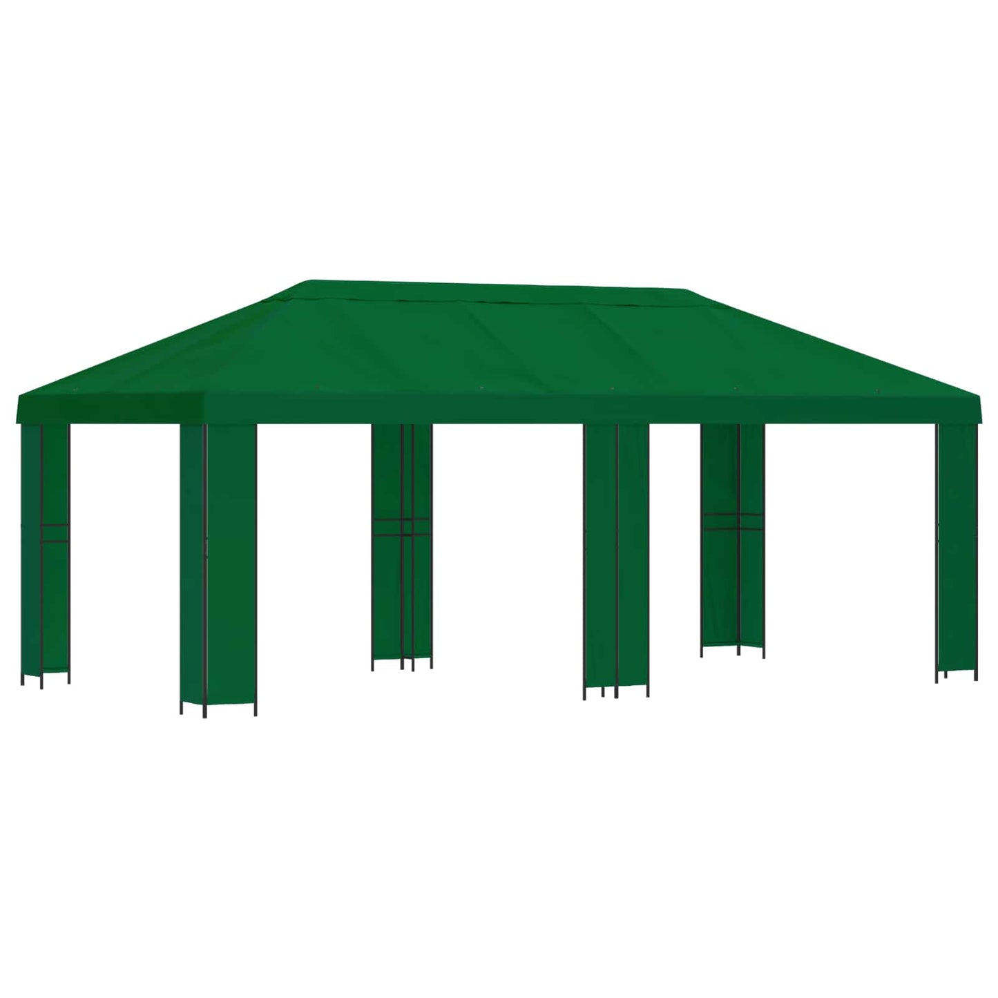 Hage Gazebo 6 x 3 m Grønn Polyester og stål 190