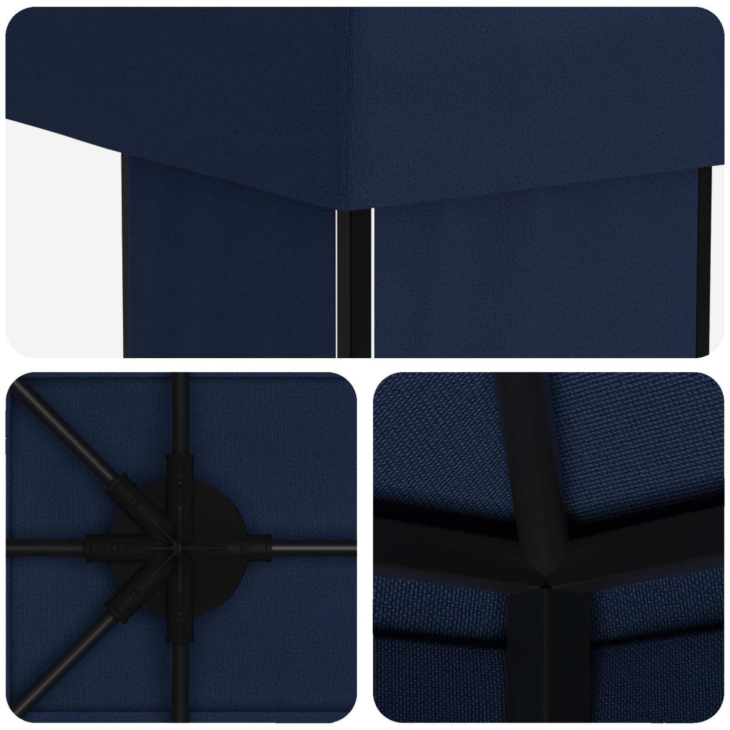 Hage Gazebo 6 x 3 m Blå Polyester og stål 190
