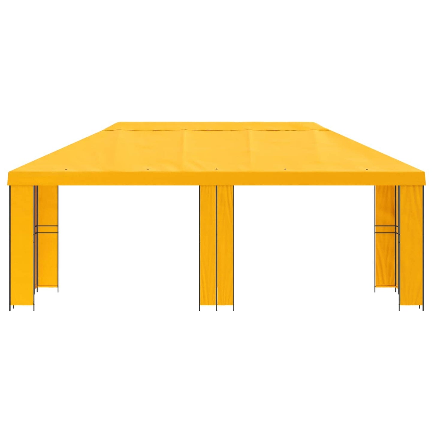 Hage Gazebo 6 x 3 m Gul Polyester og stål 190