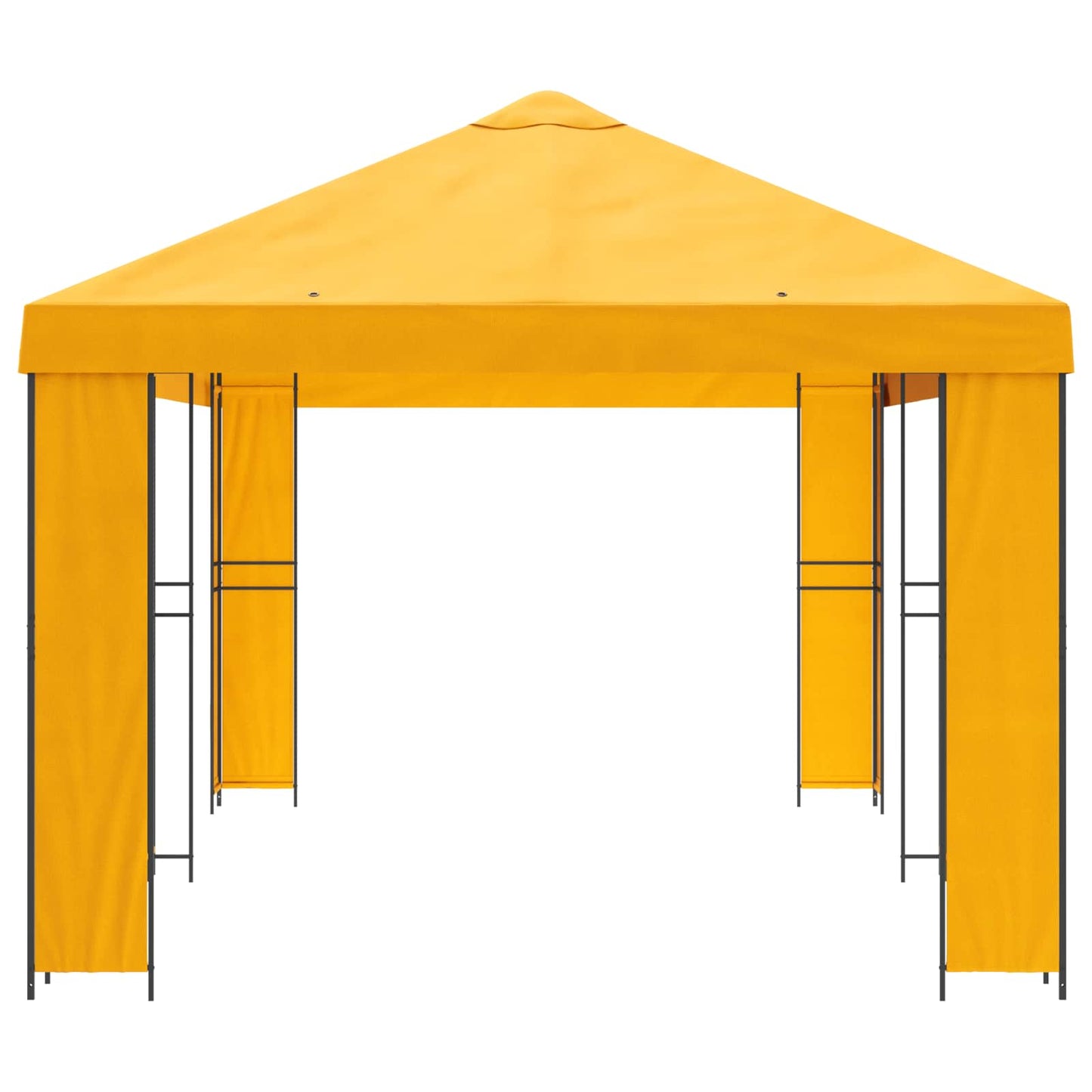 Hage Gazebo 6 x 3 m Gul Polyester og stål 190