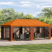 Hage Gazebo 6 x 3 m Oransje Polyester og stål 190