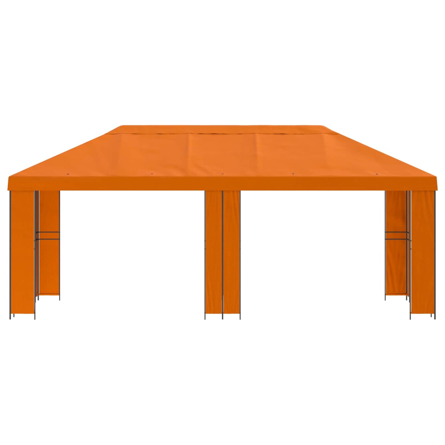 Hage Gazebo 6 x 3 m Oransje Polyester og stål 190