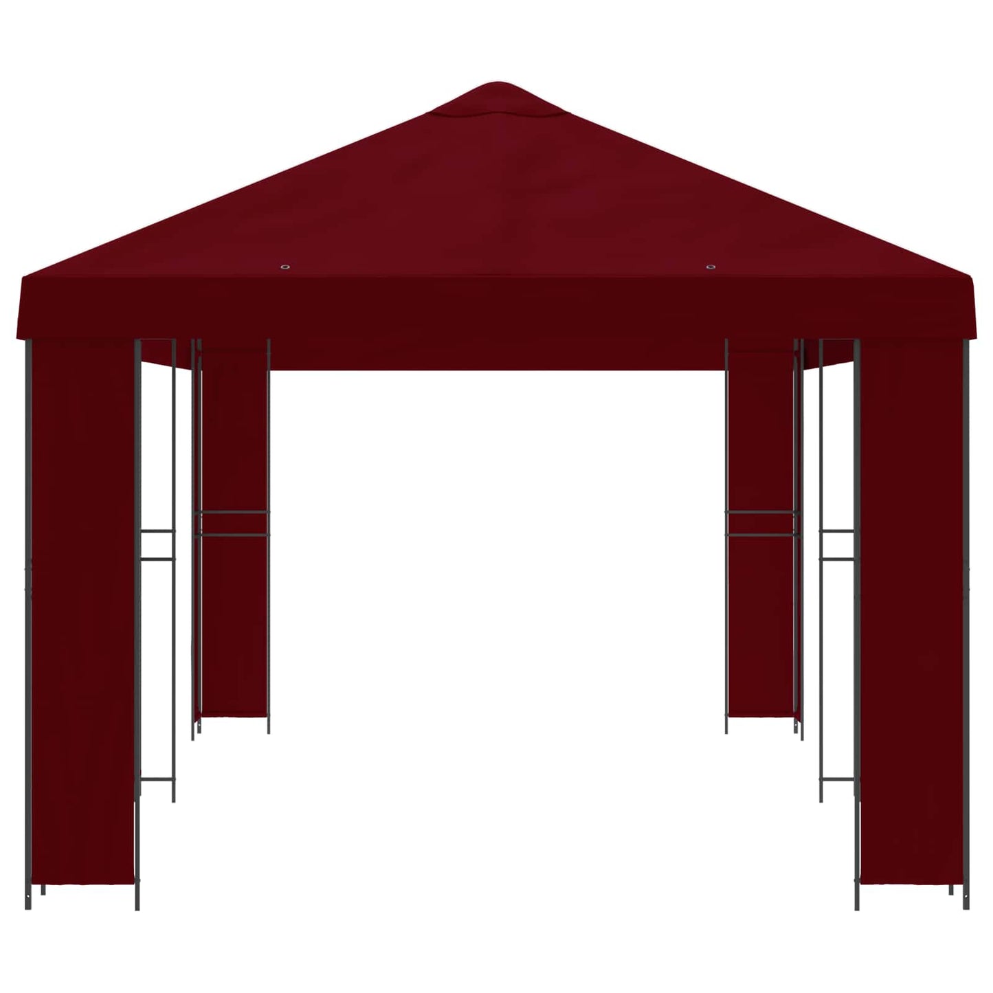 Hage Gazebo 6 x 3 m Burgunder Polyester og stål 190