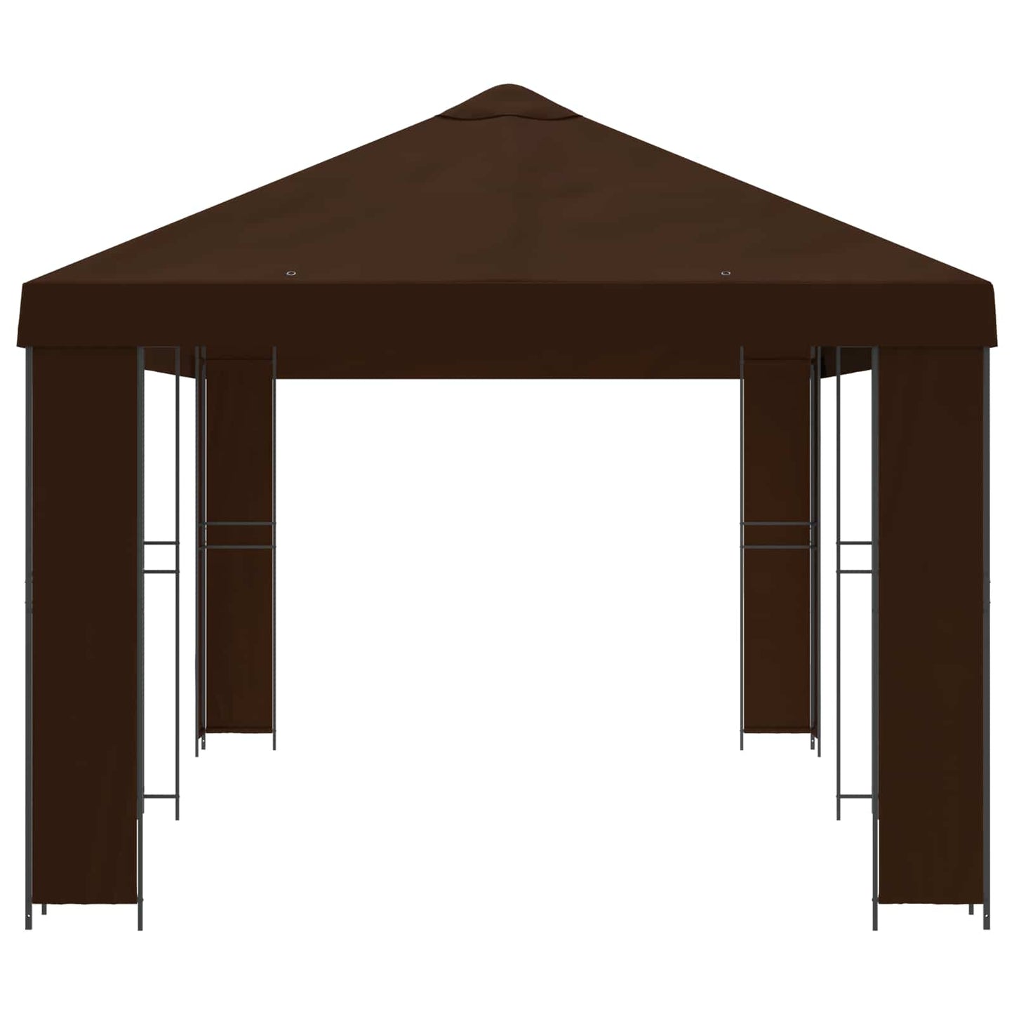 Hage Gazebo 6 x 3 m Brun Polyester og stål 190