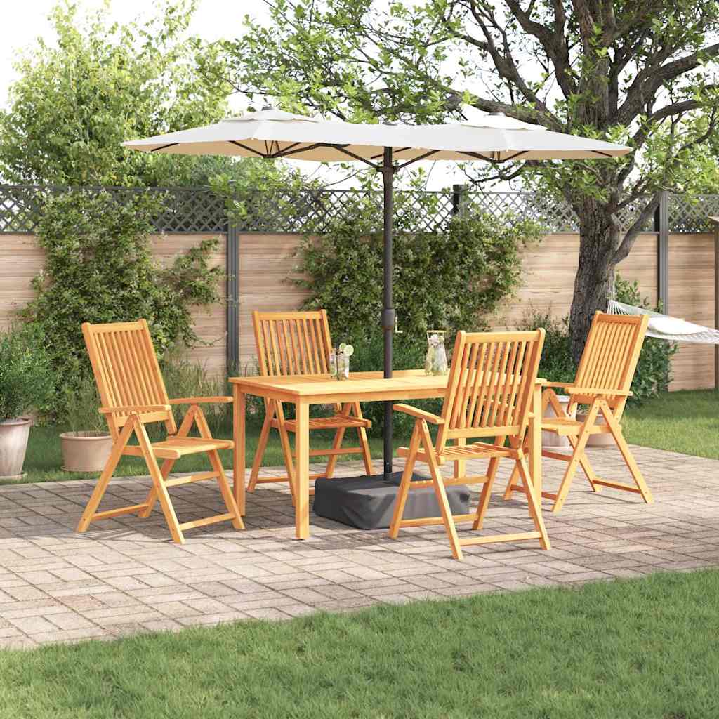 Hage Spisegruppe 5 pcs Brun Solid akasietre vidaXL