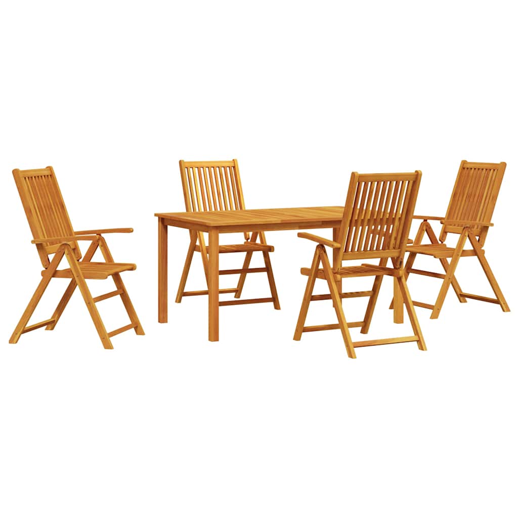 Hage Spisegruppe 5 pcs Brun Solid akasietre vidaXL
