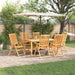 Hage Spisegruppe 7 pcs Brun Solid akasietre vidaXL