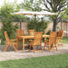 Hage Spisegruppe 7 pcs Brun Solid akasietre