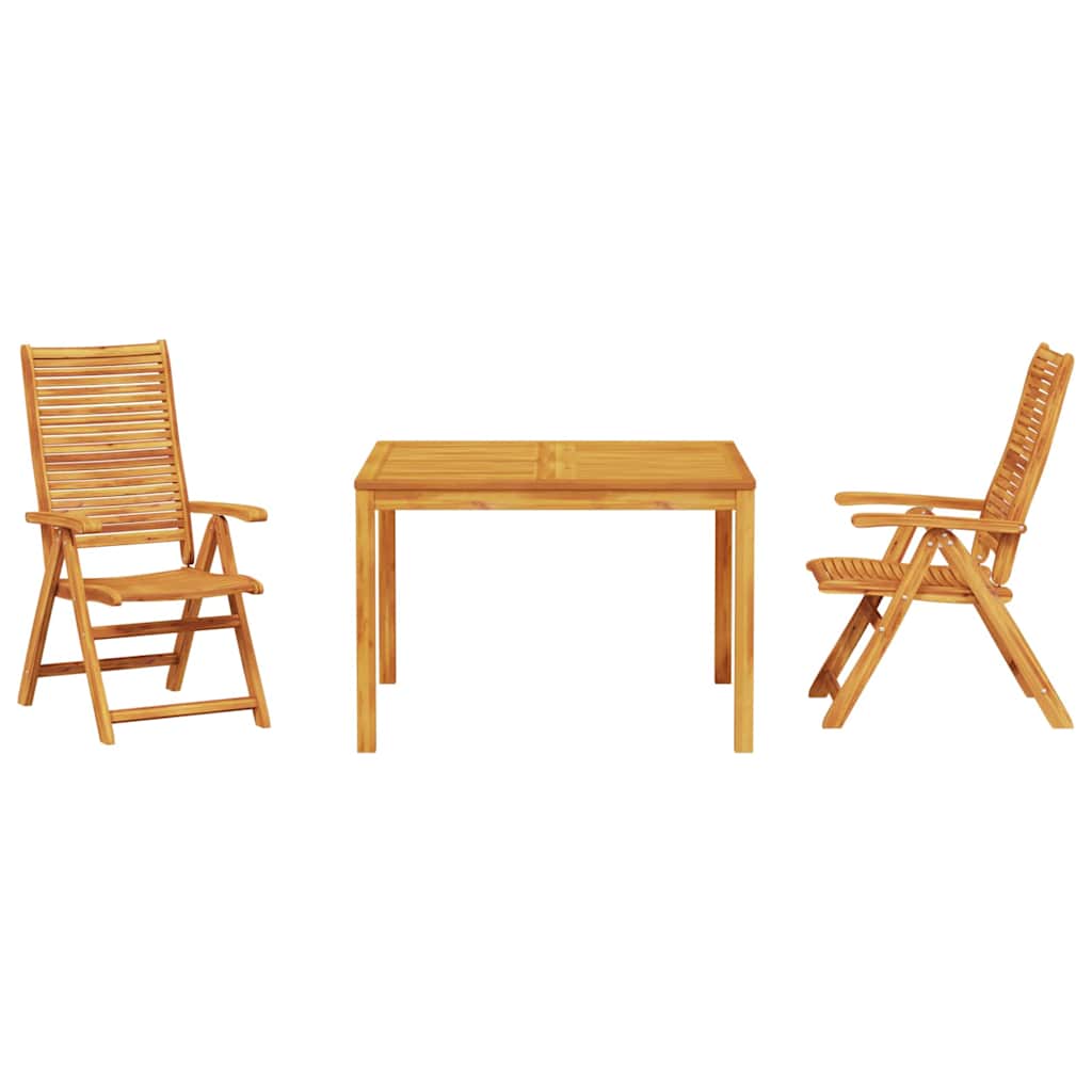 Hage Spisegruppe 3 pcs Brun Solid akasietre