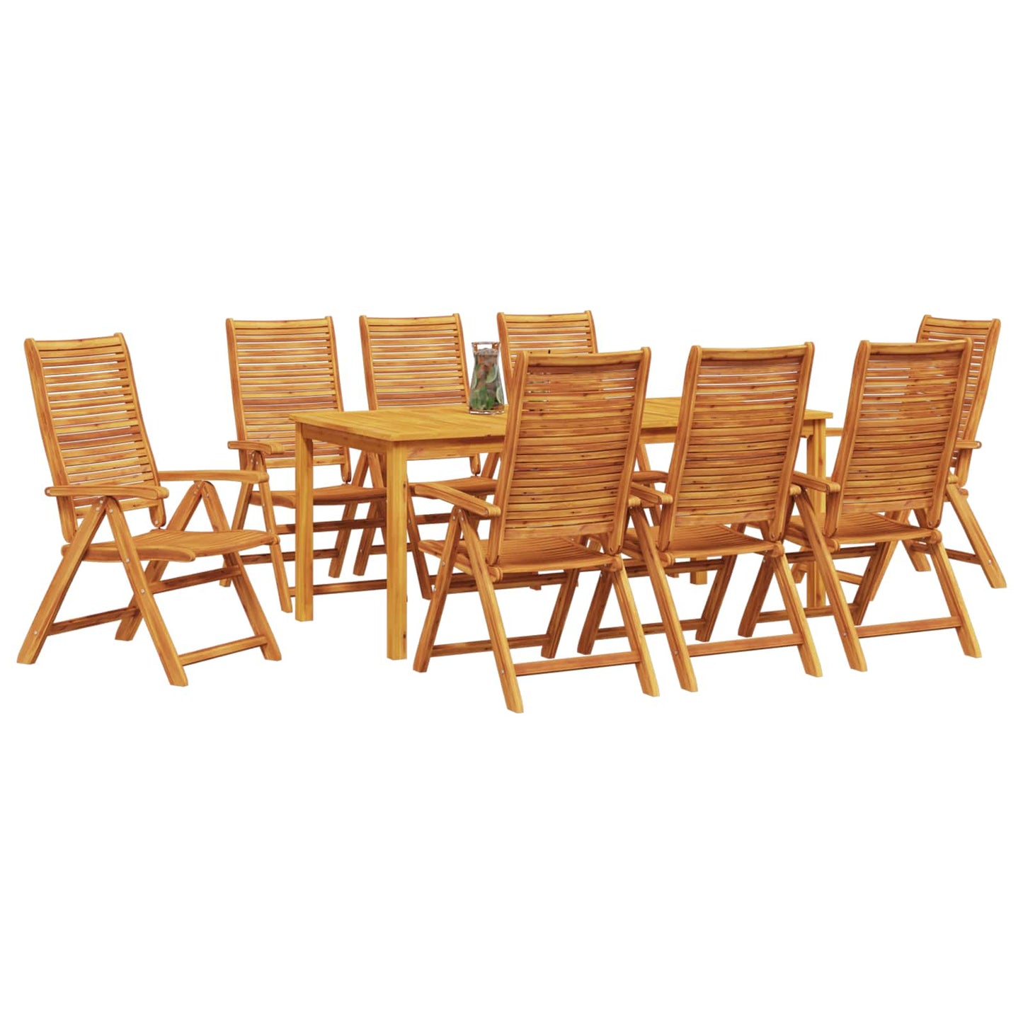 Hage Spisegruppe 9 pcs Brun Solid akasietre