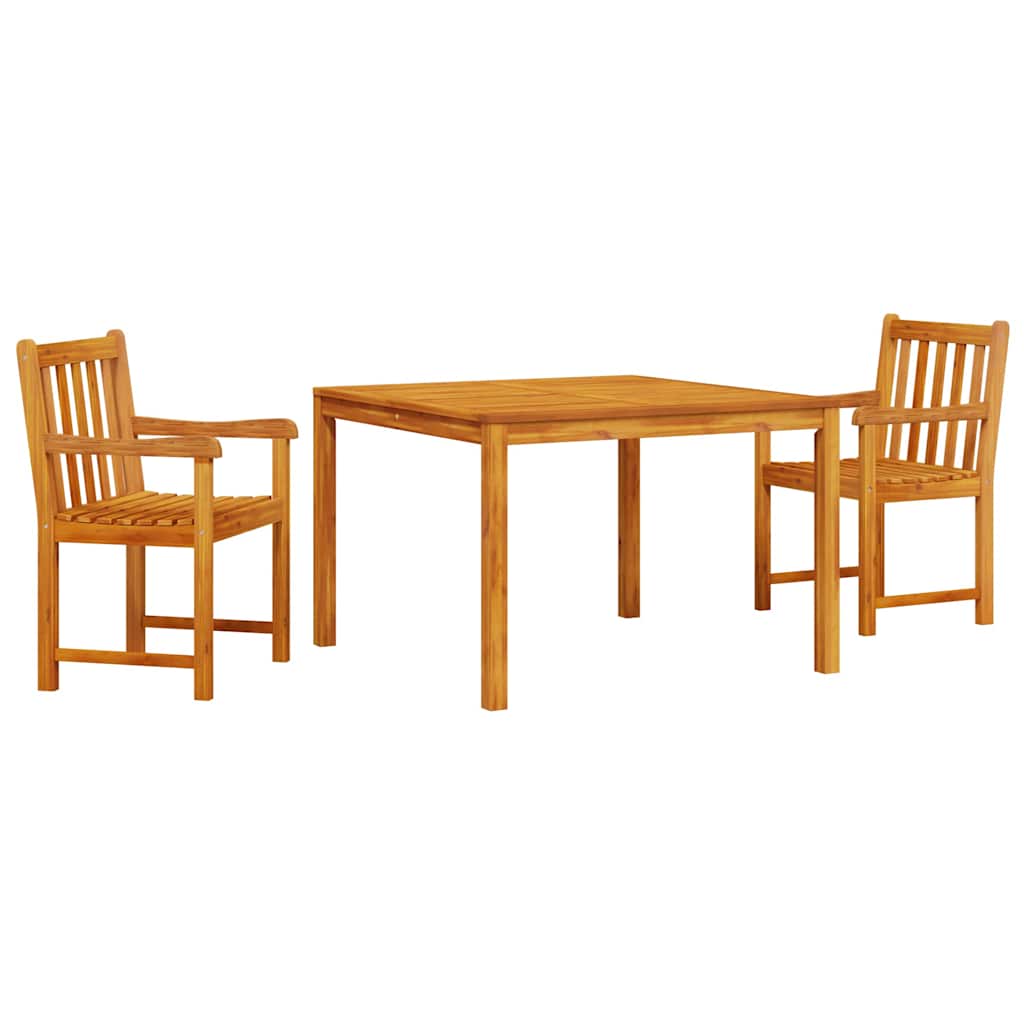 Hage Spisegruppe 3 pcs Brun Massivt akasietre
