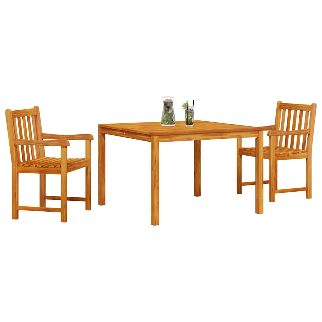 Hage Spisegruppe 3 pcs Brun Massivt akasietre