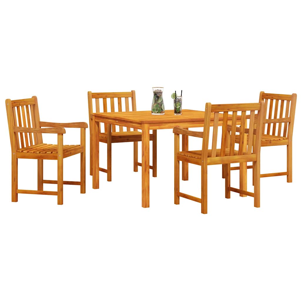 Hage Spisegruppe 5 pcs Brun Massivt akasietre