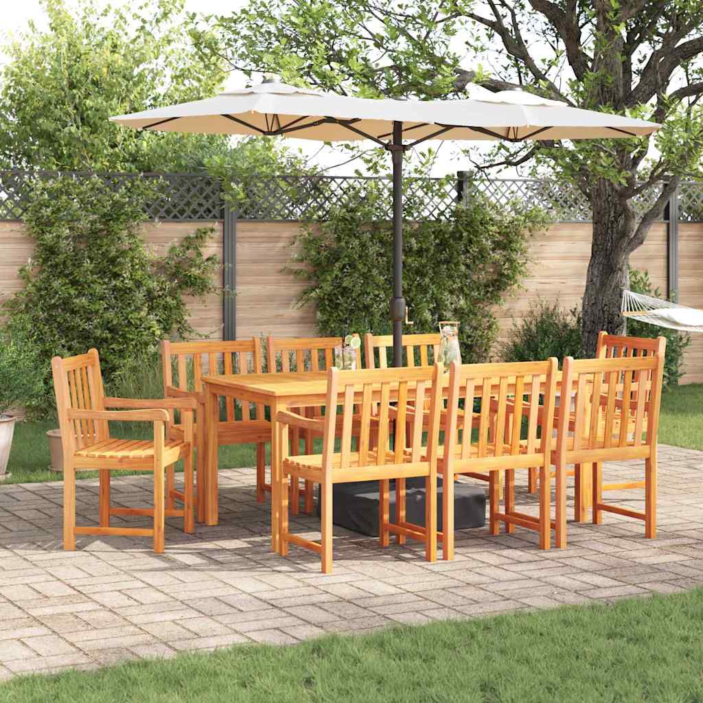 Hage Spisegruppe 9 pcs Brun Solid akasietre