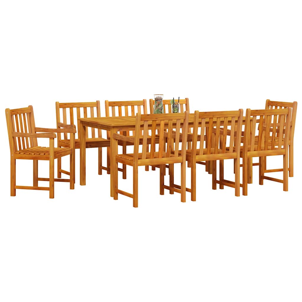 Hage Spisegruppe 9 pcs Brun Solid akasietre
