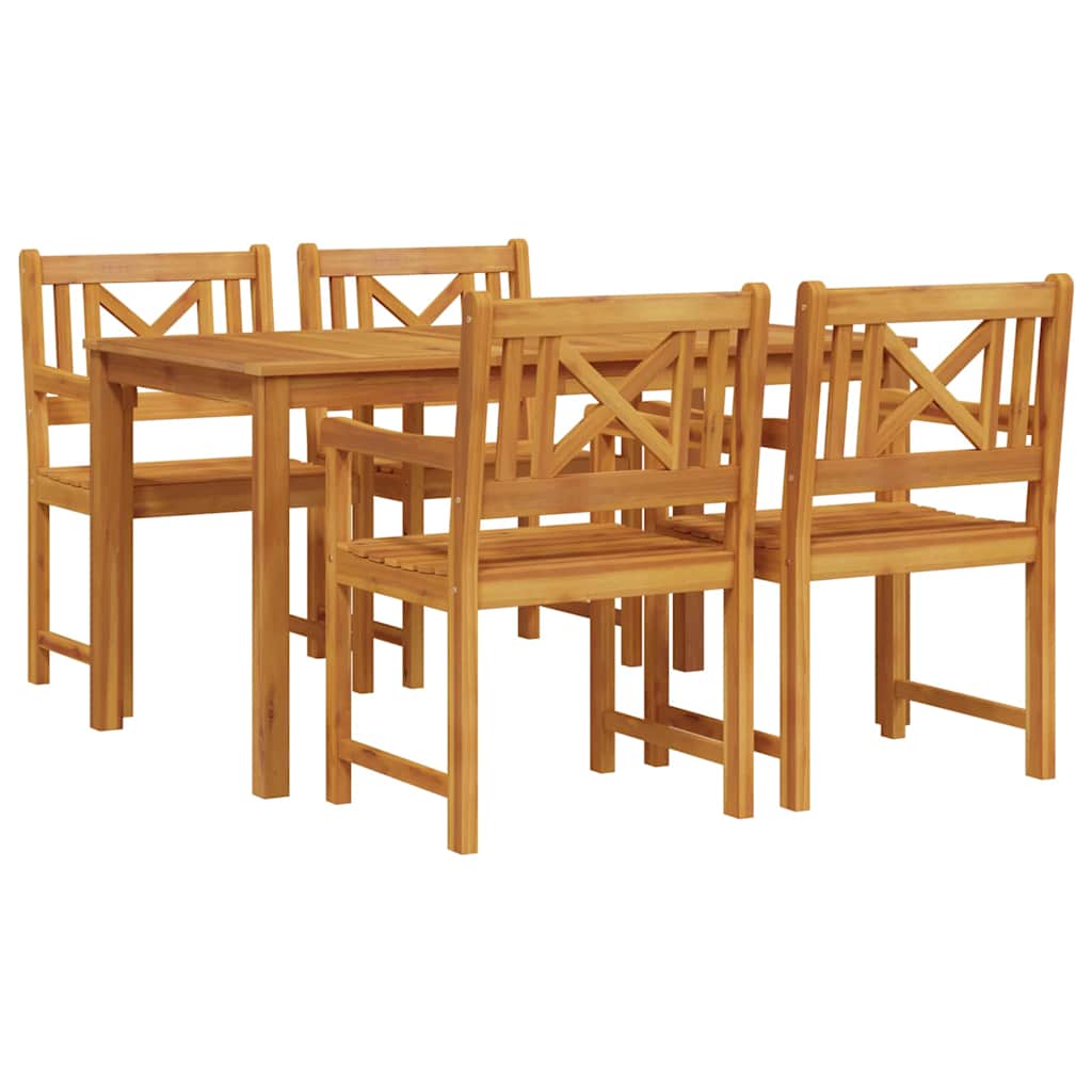 Hage Spisegruppe 5 pcs Brun Solid akasietre
