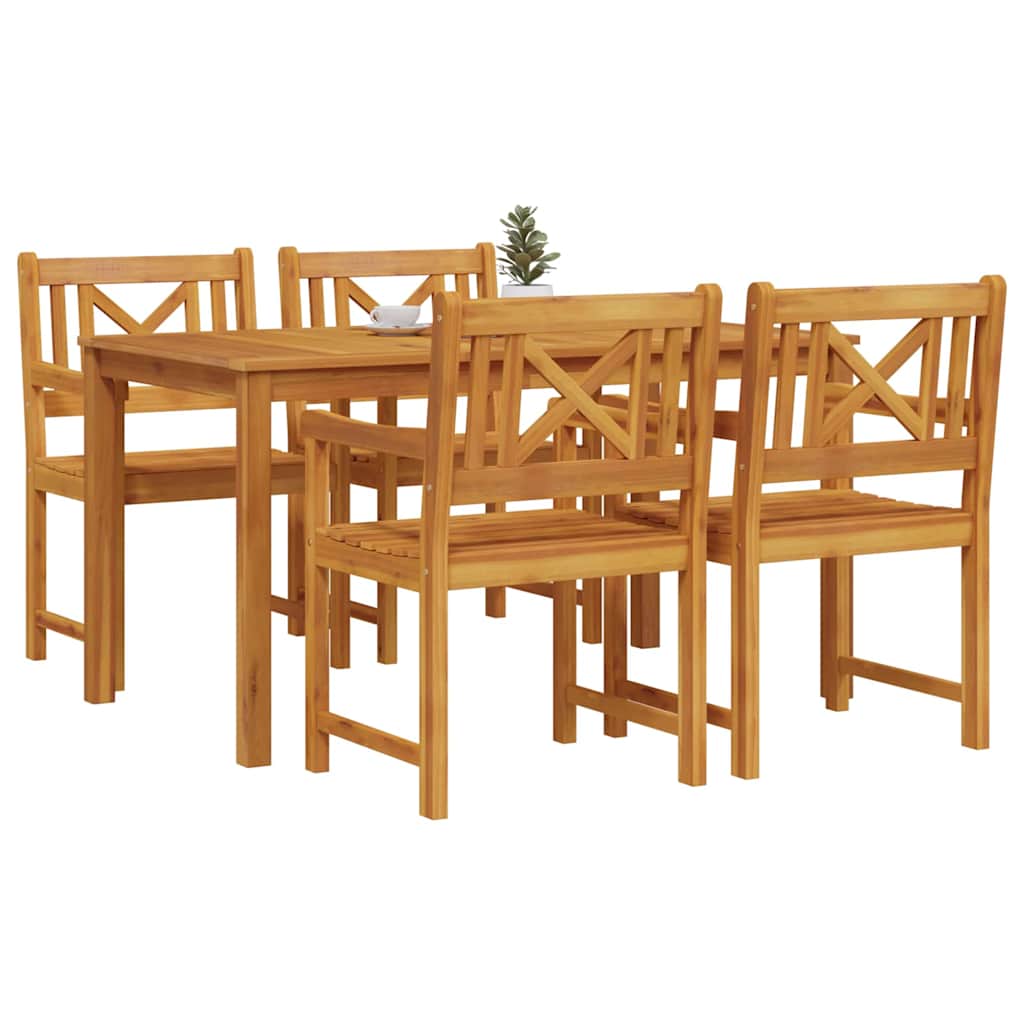 Hage Spisegruppe 5 pcs Brun Solid akasietre