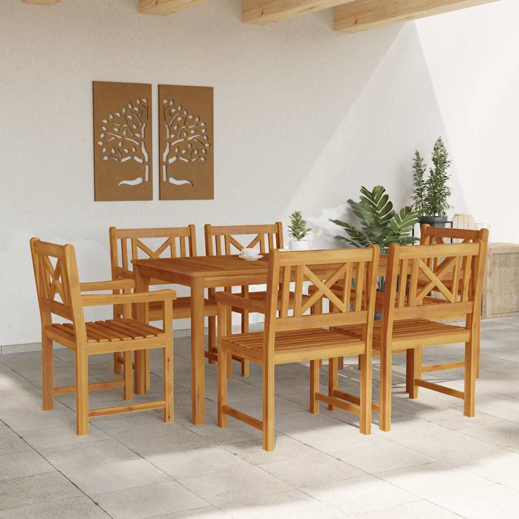 Hage Spisegruppe 7 pcs Brun Solid akasietre