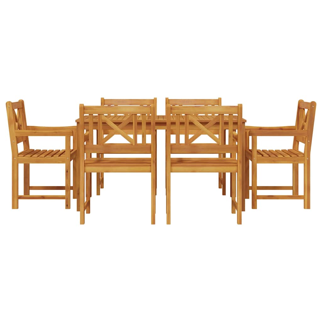 Hage Spisegruppe 7 pcs Brun Solid akasietre