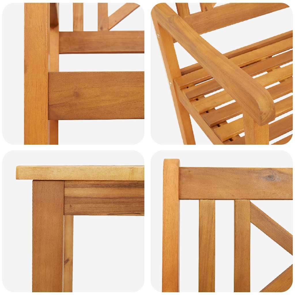 Hage Spisegruppe 5 pcs Brun Solid akasietre vidaXL