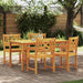 Hage Spisegruppe 5 pcs Brun Solid akasietre vidaXL