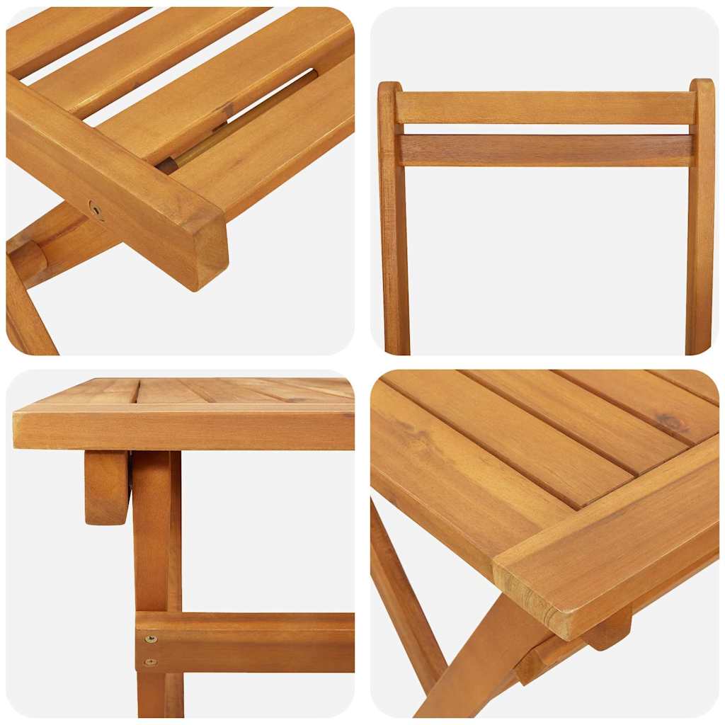 Hage Spisegruppe 7 pcs Brun Solid akasietre vidaXL