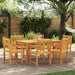 Hage Spisegruppe 7 pcs Brun Solid akasietre vidaXL