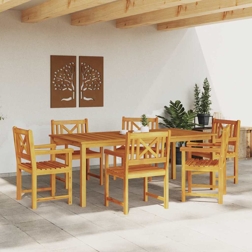Hage Spisegruppe 7 pcs Brun Solid akasietre