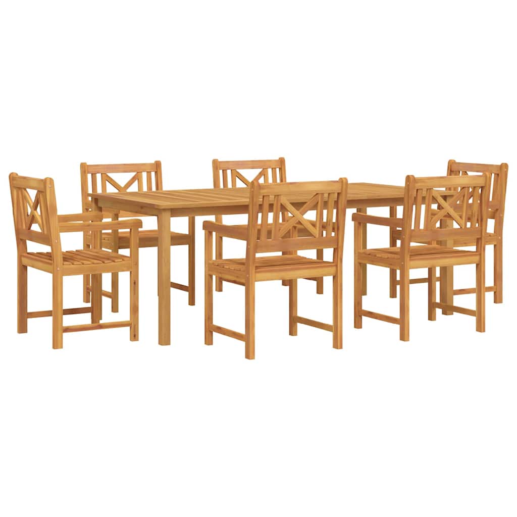 Hage Spisegruppe 7 pcs Brun Solid akasietre