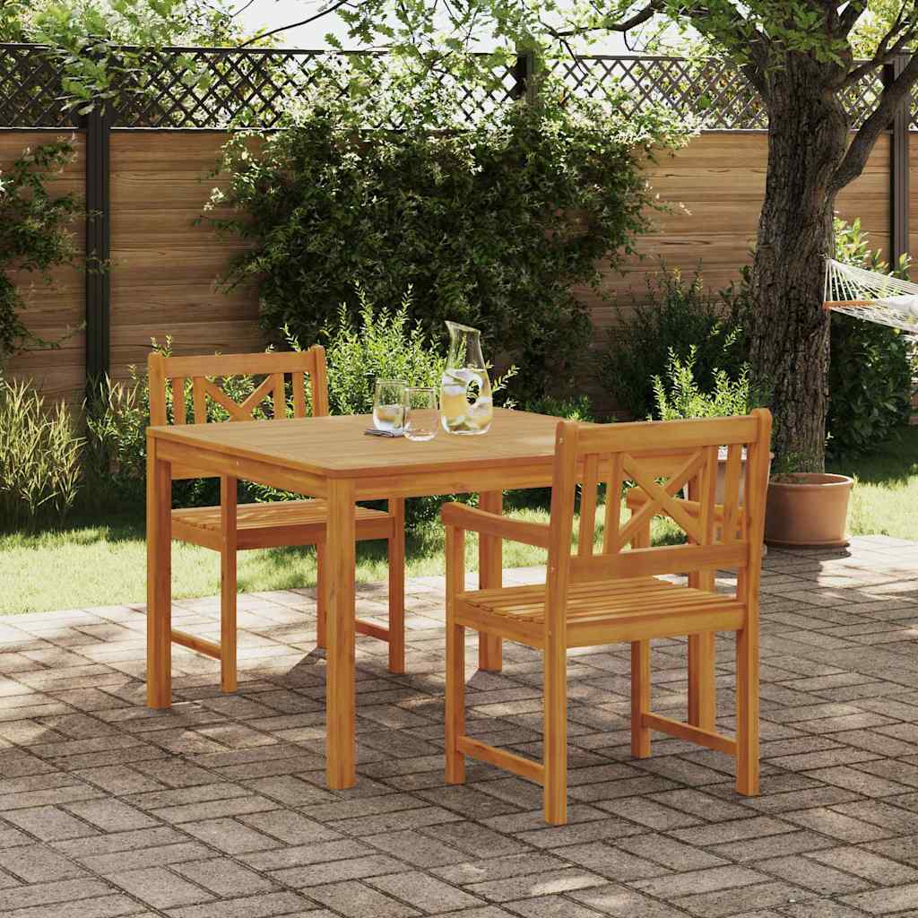 Hage Spisegruppe 3 pcs Brun Massivt akasietre