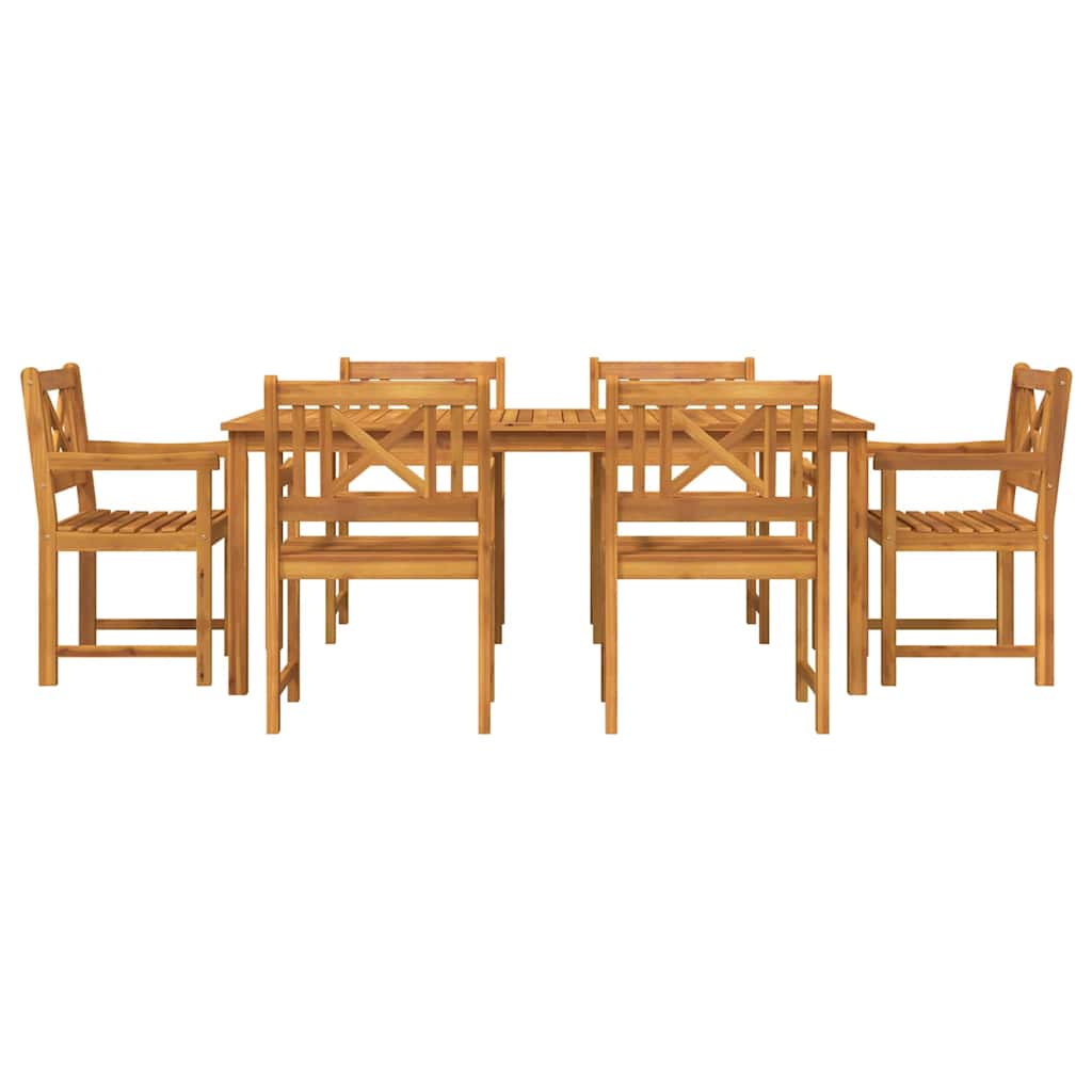 Hage Spisegruppe 7 pcs Brun Solid akasietre