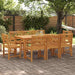 Hage Spisegruppe 9 pcs Brun Solid akasietre
