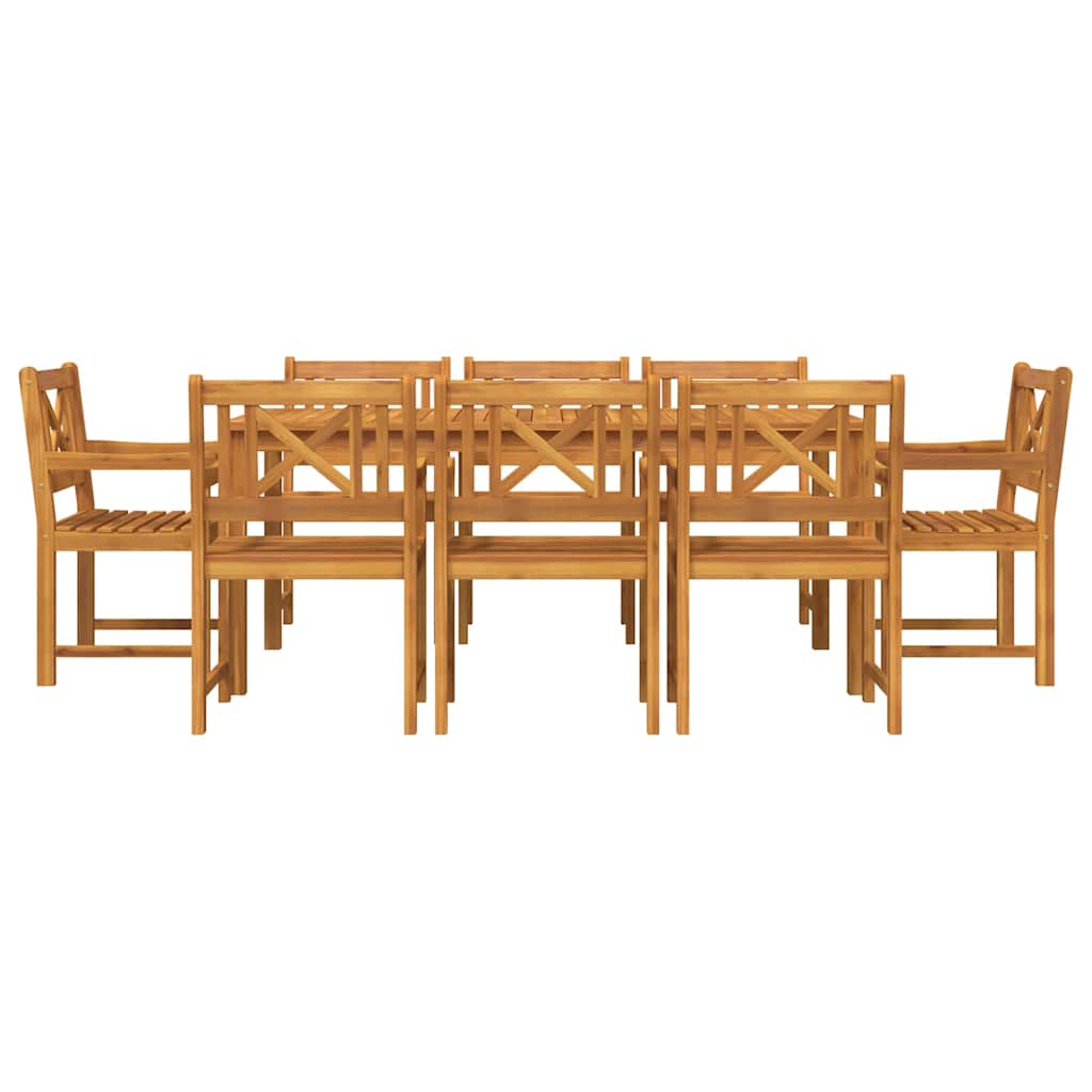 Hage Spisegruppe 9 pcs Brun Solid akasietre