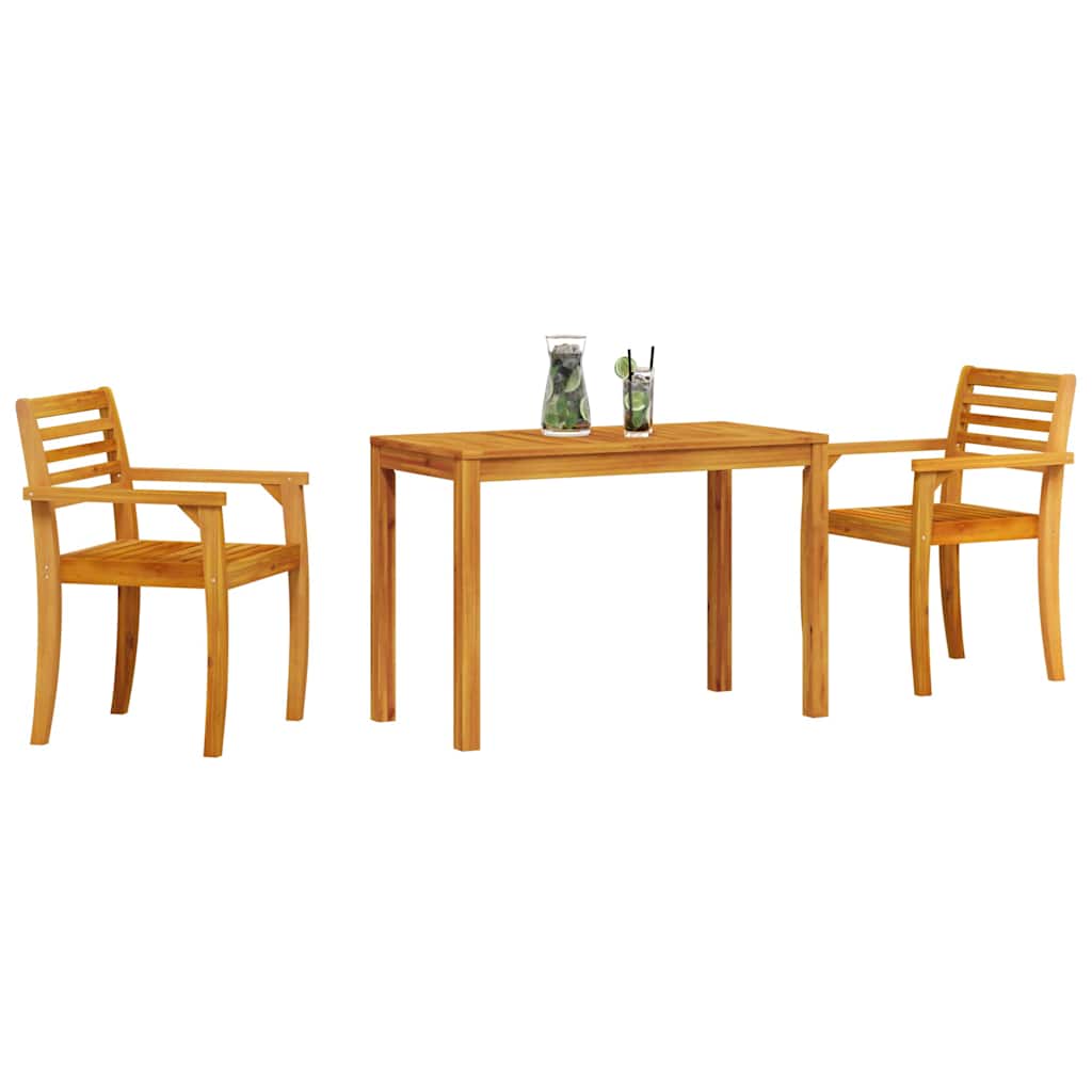 Hage Spisegruppe 3 pcs Brun Solid akasietre