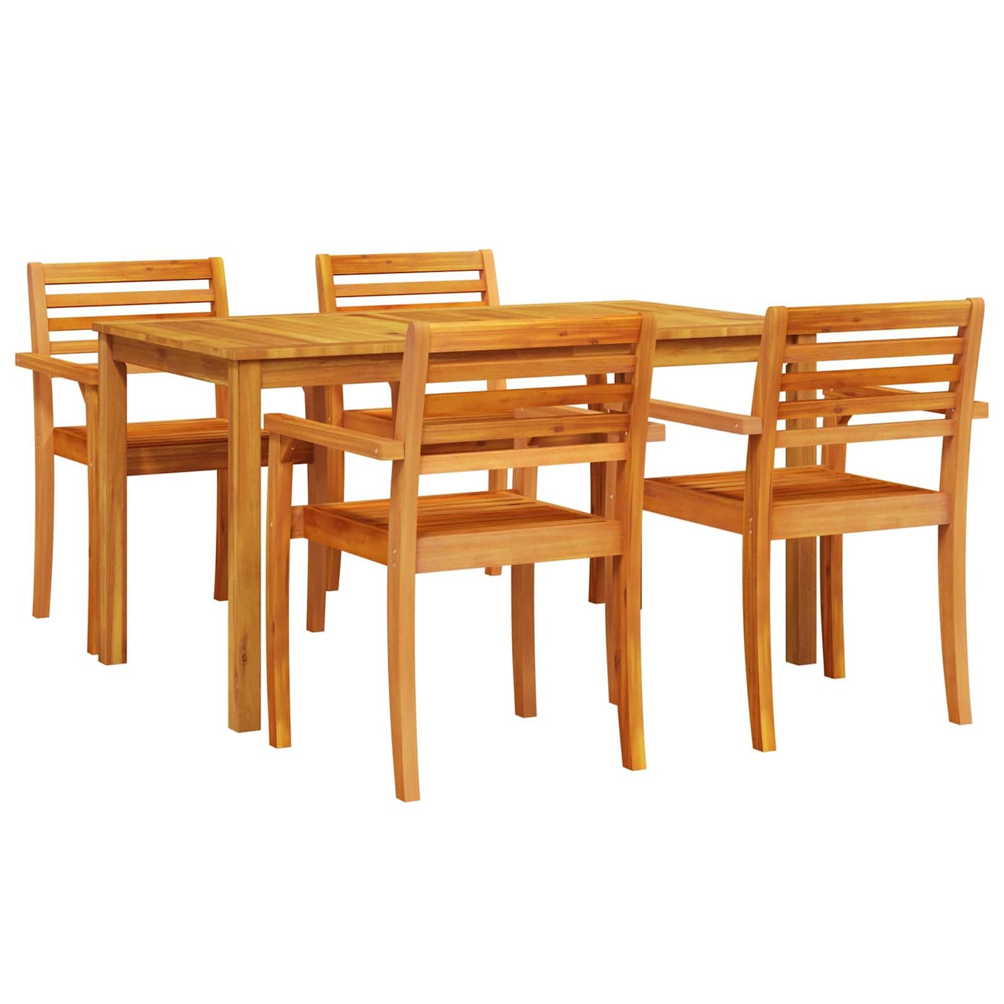 Hage Spisegruppe 5 pcs Brun Solid akasietre