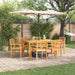 Hage Spisegruppe 7 pcs Brun Solid akasietre vidaXL