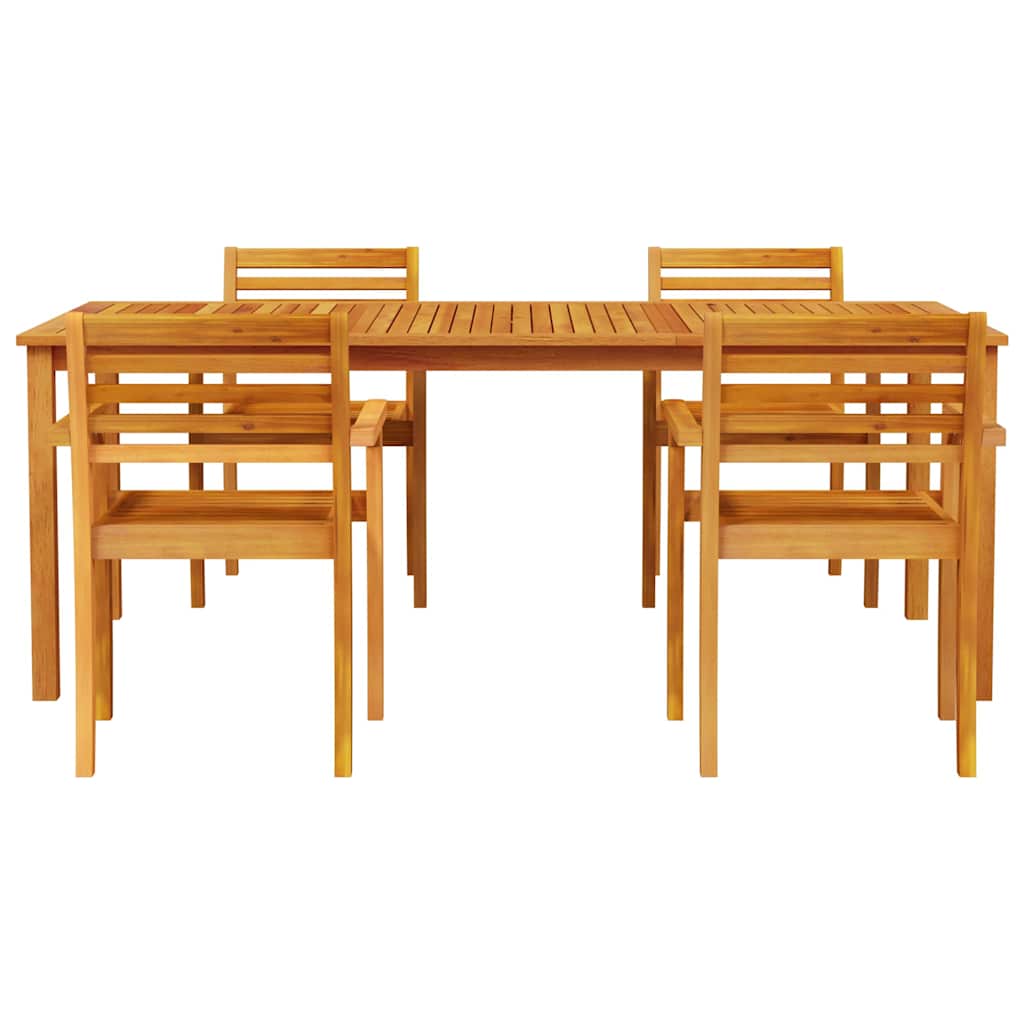 Hage Spisegruppe 7 pcs Brun Solid akasietre