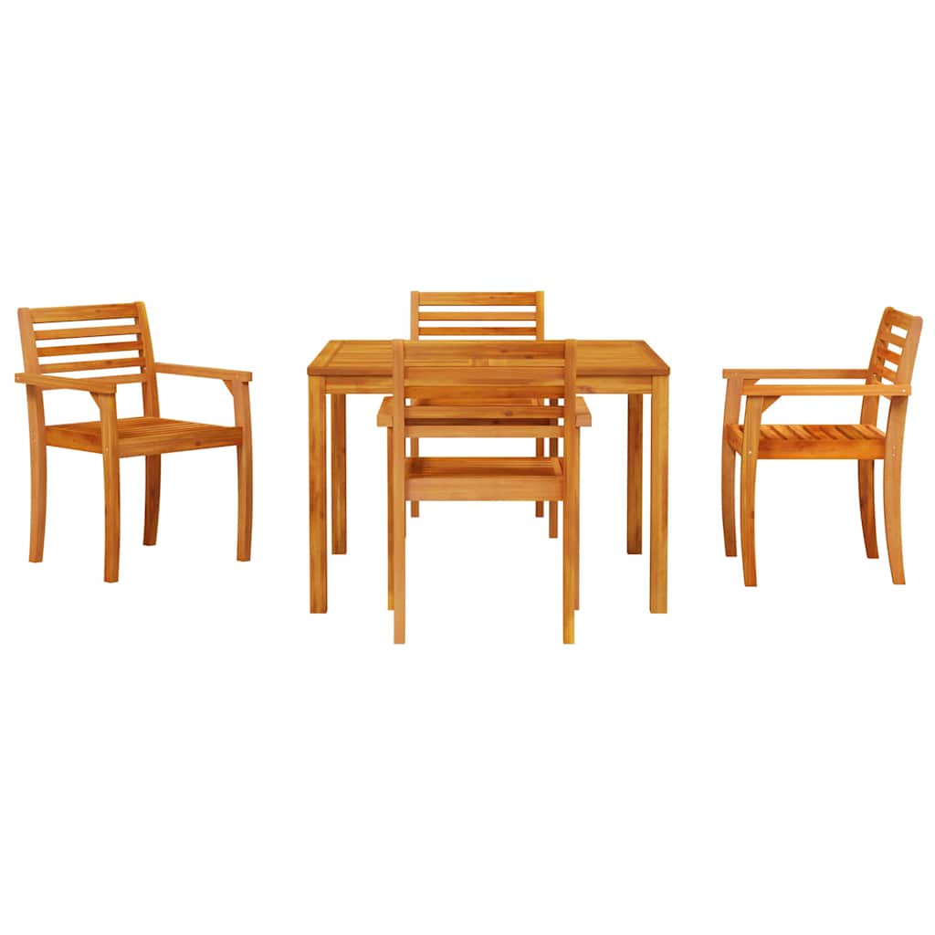 Hage Spisegruppe 5 pcs Brun Solid akasietre