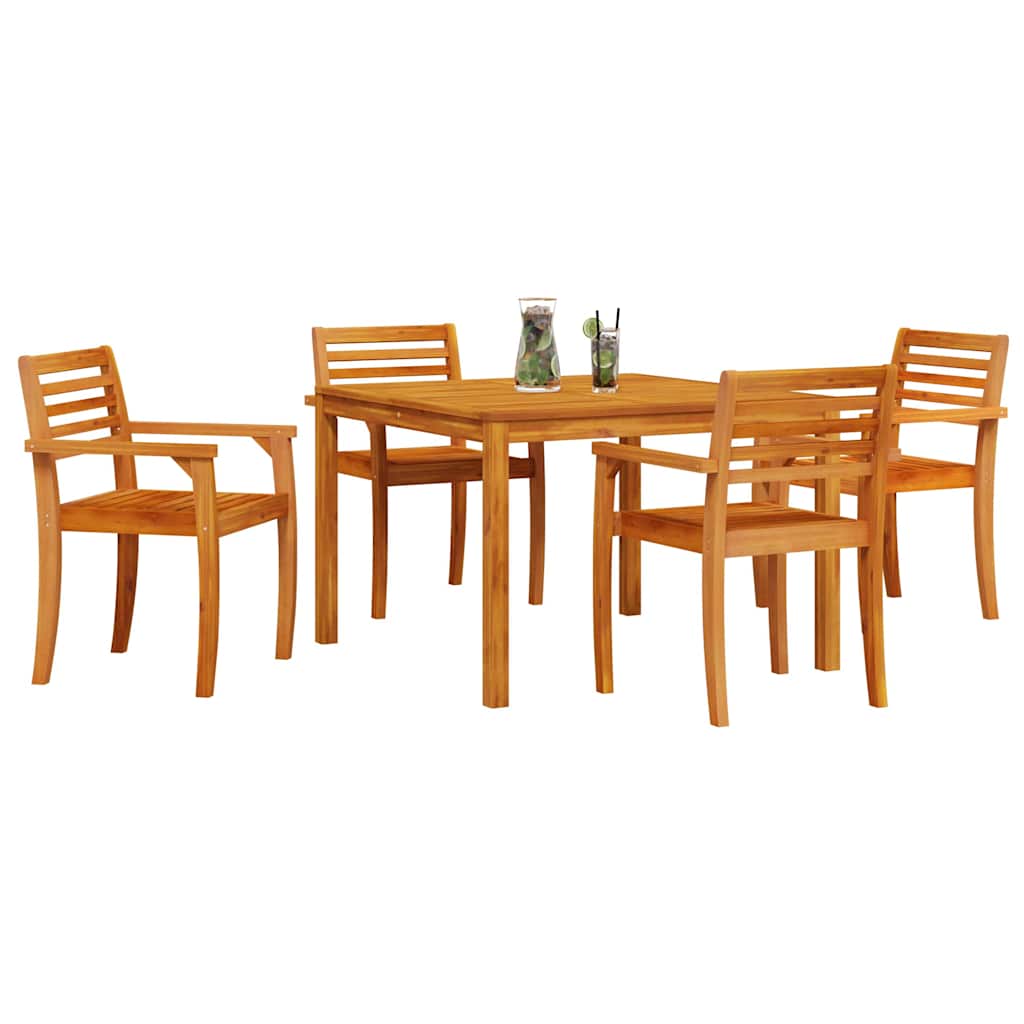Hage Spisegruppe 5 pcs Brun Solid akasietre