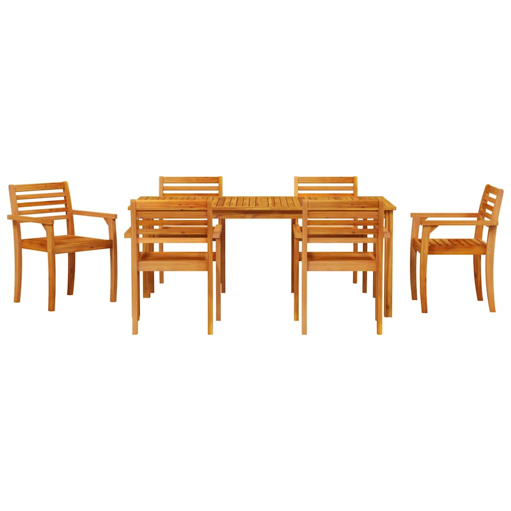 Hage Spisegruppe 7 pcs Brun Solid akasietre
