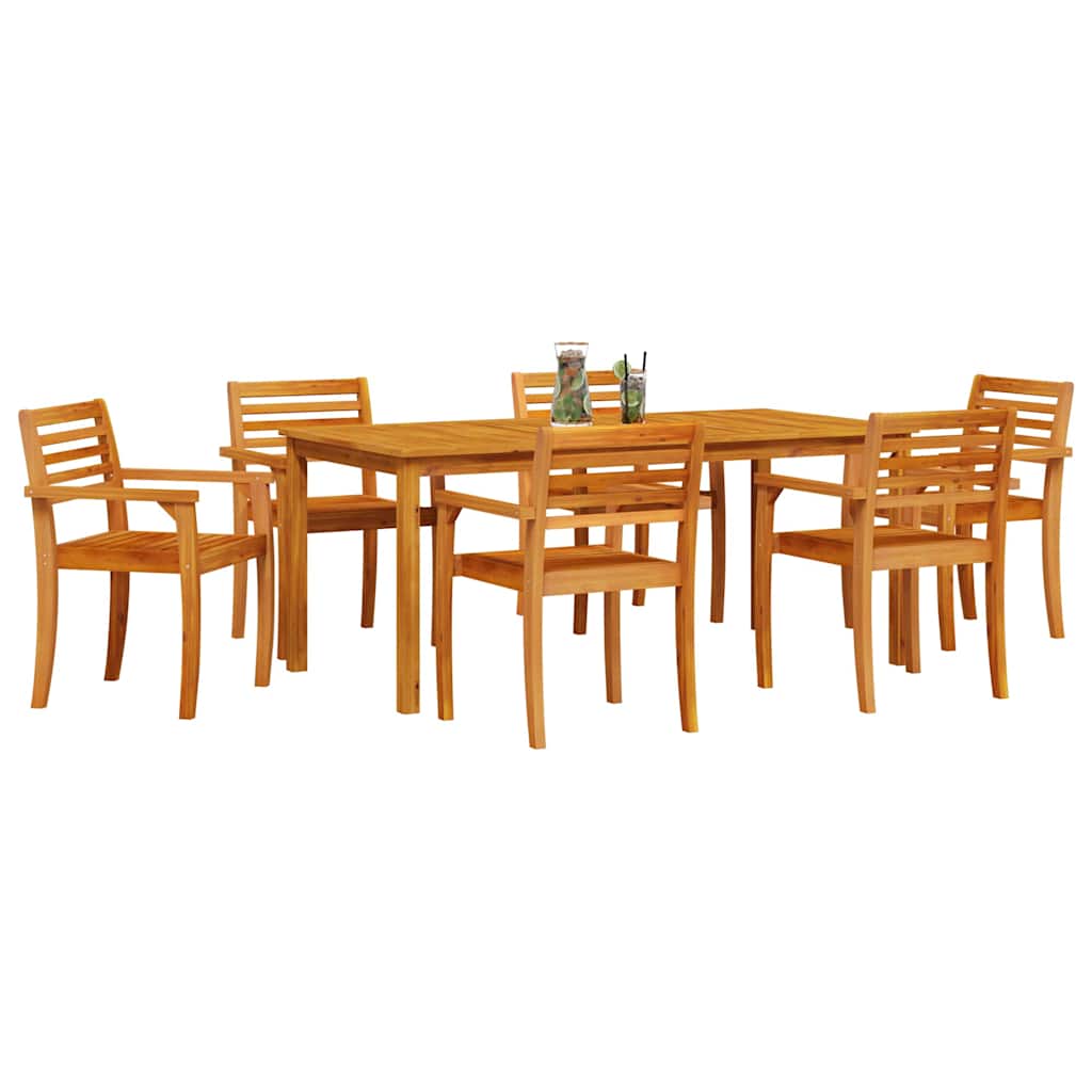 Hage Spisegruppe 7 pcs Brun Solid akasietre