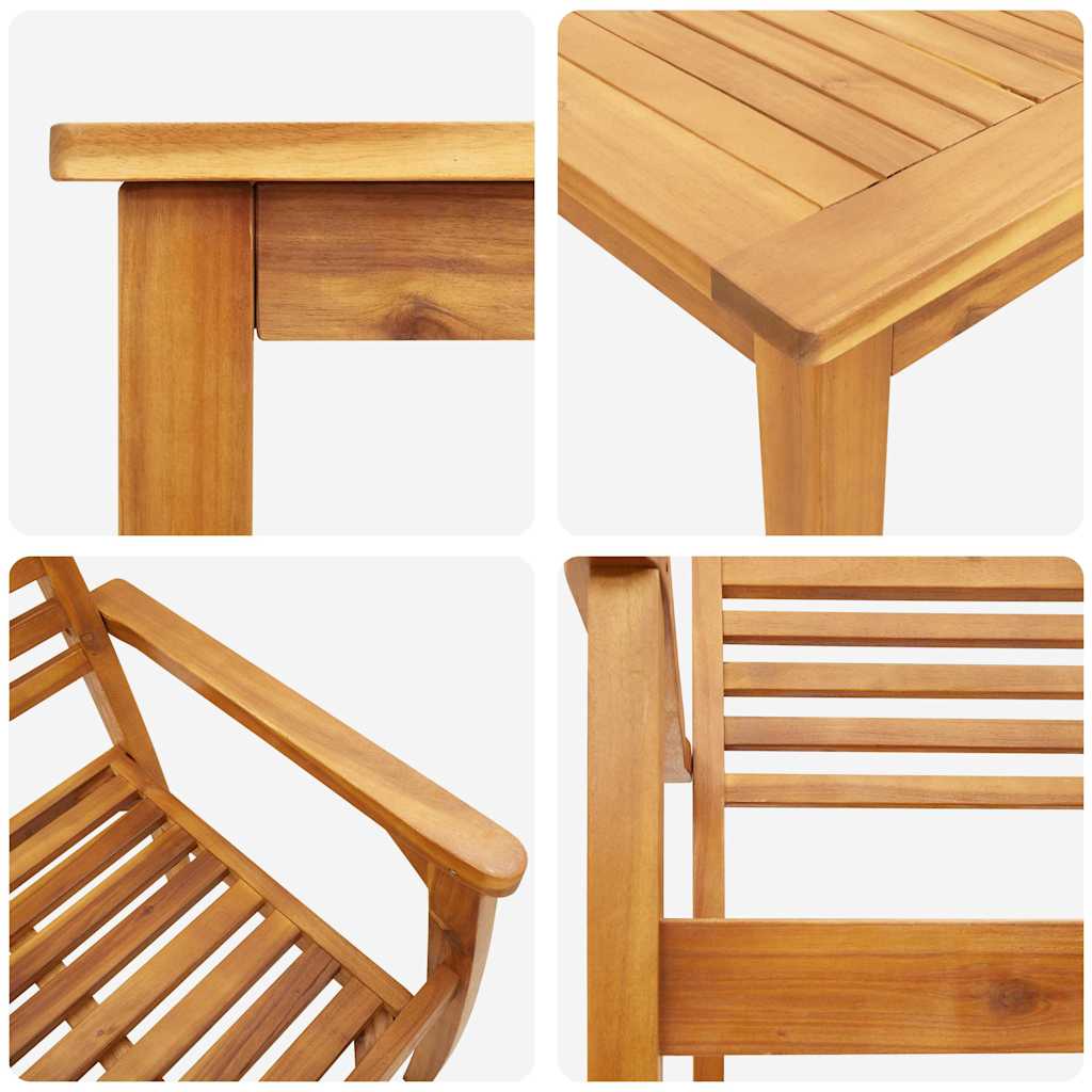 Hage Spisegruppe 9 pcs Brun Solid akasietre