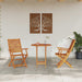 Sammenleggbart Bistrosett 3 pcs Brun Solid akasietre