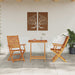 Sammenleggbart Bistrosett 3 pcs Brun Solid akasietre