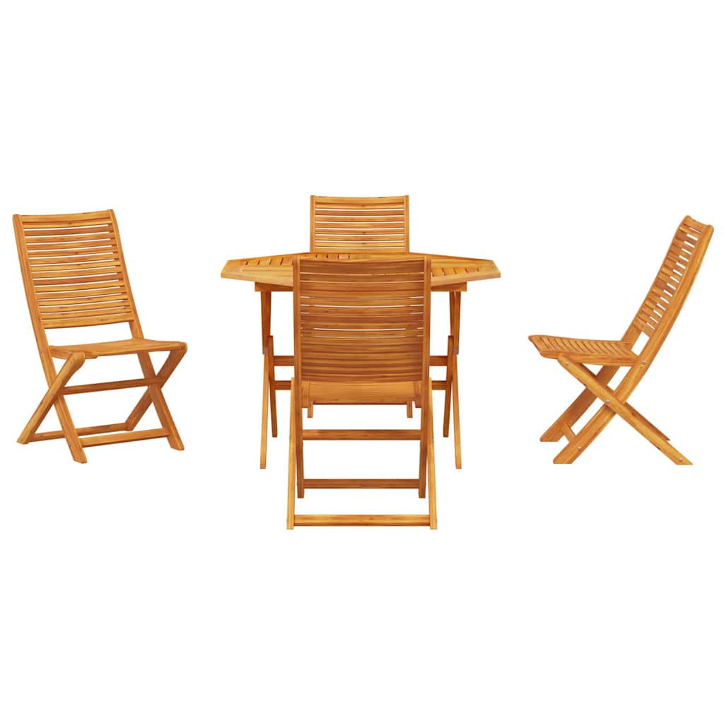 Hage Spisegruppe 5 pcs Brun Solid akasietre